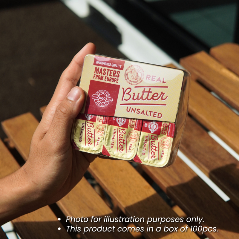 Master's from Europe Unsalted Portion Butter 1 Carton x 8g [Buy