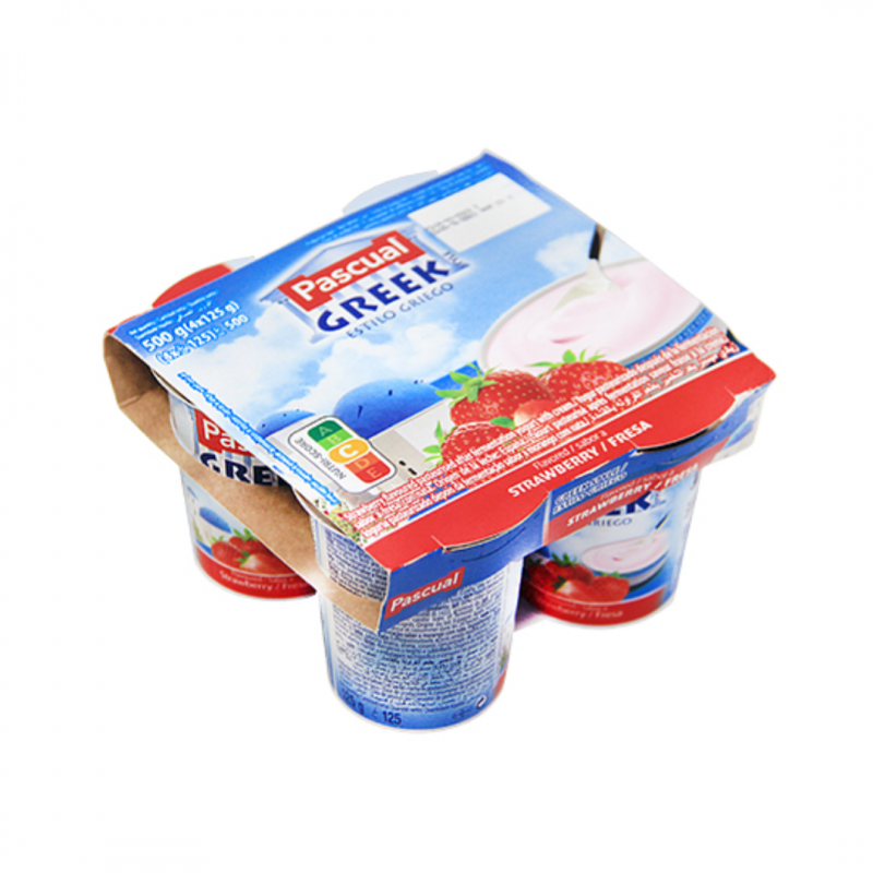 Pascual Greek Yoghurt – Strawberry (4 packs x 125g)